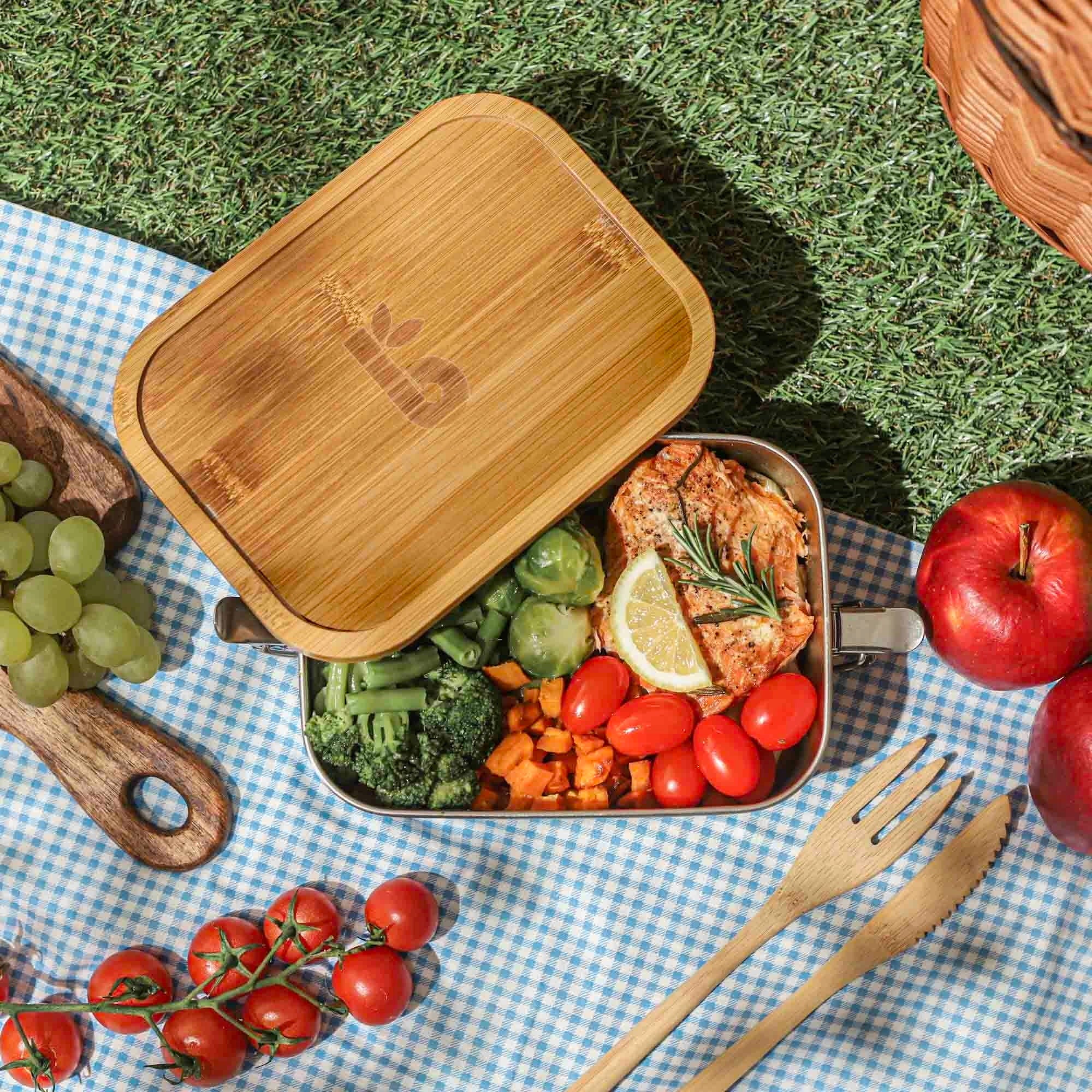 Bambaw Lunch Box With Bamboo Lid Ecosplendo Online Shop International