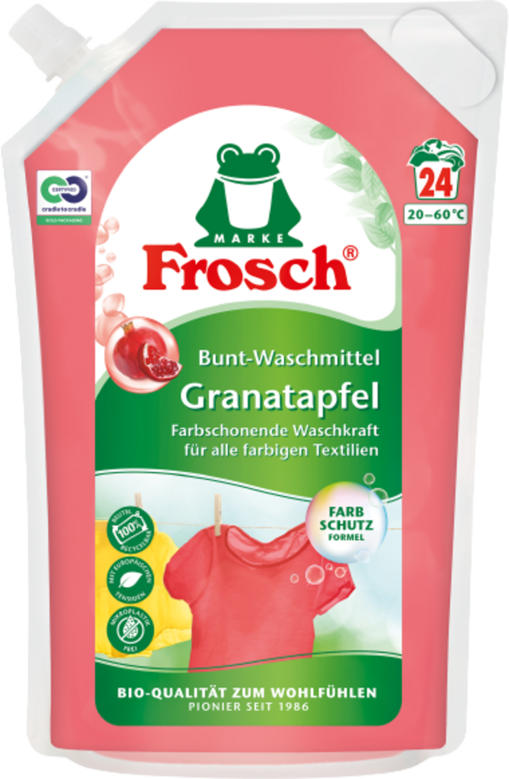 Frosch Detersivo Liquido Per Colorati Melograno Ecosplendo Shop