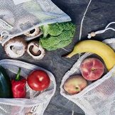 Bolsas y redes para almacenar alimentos