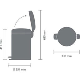 Newicon 12 L Pedal Bin with Plastic Liner