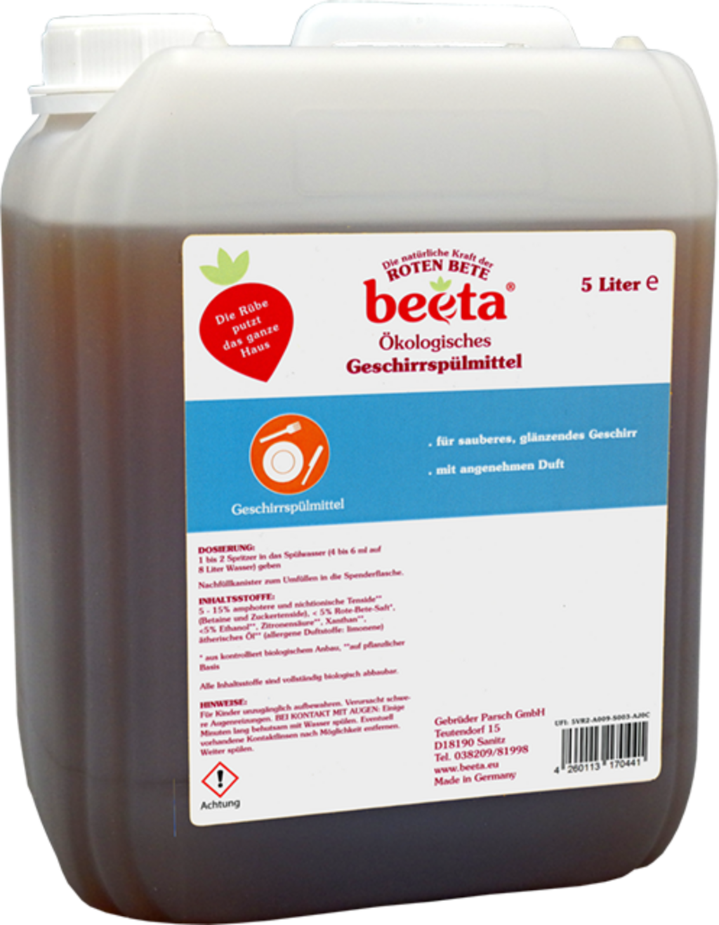 Beeta Parfümmentes Mosogatószer - 5 l
