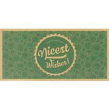 Nicest Wishes! - Ajándékutalvány, környezetbarát újrahasznosított papír