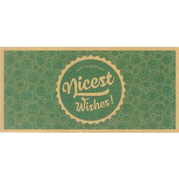 Nicest Wishes! - Ajándékutalvány, környezetbarát újrahasznosított papír