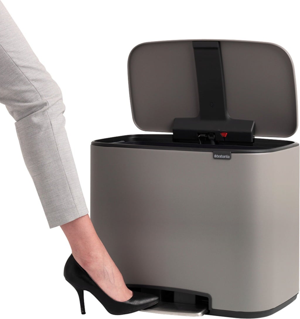 Bo Pedal Bin 36 Litres with Plastic Insert - Mineral Concrete Grey