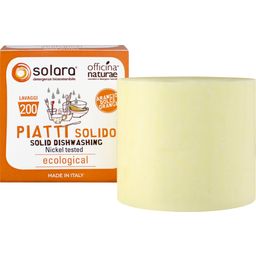 solara Jabón Sólido para Lavar Platos - Naranja - Forma cilíndrica