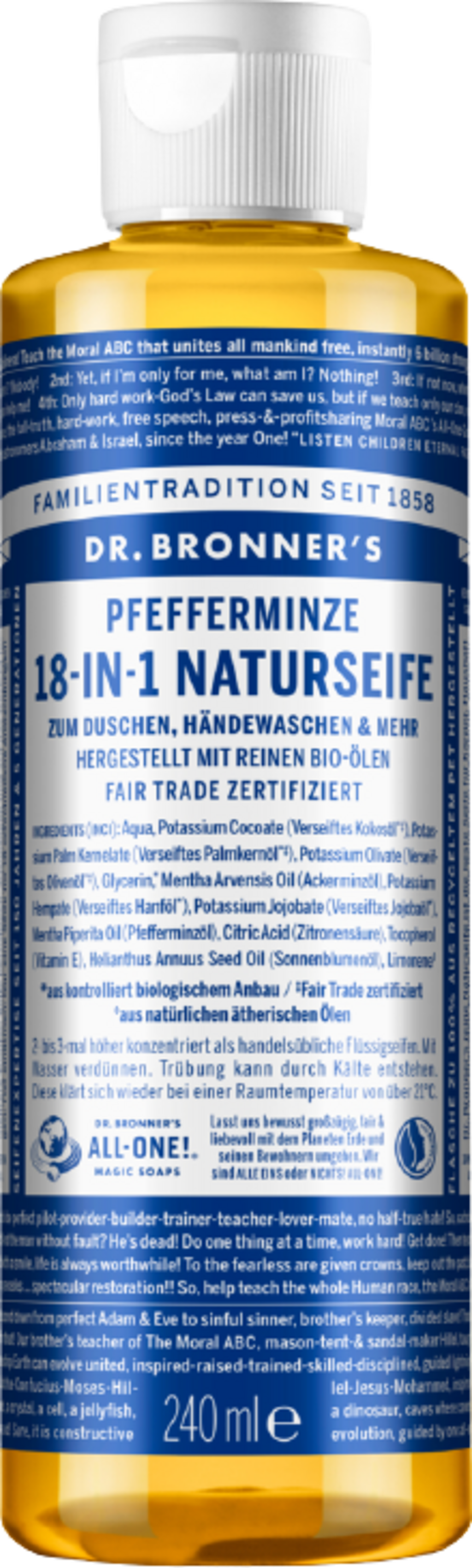 Dr. Bronner's 18-EN-1 Savon Liquide Menthe Poivrée