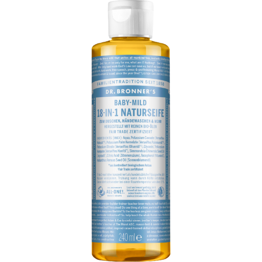 Dr. Bronner's 18 in 1 Baby Unscented Liquid Soap - 240 ml