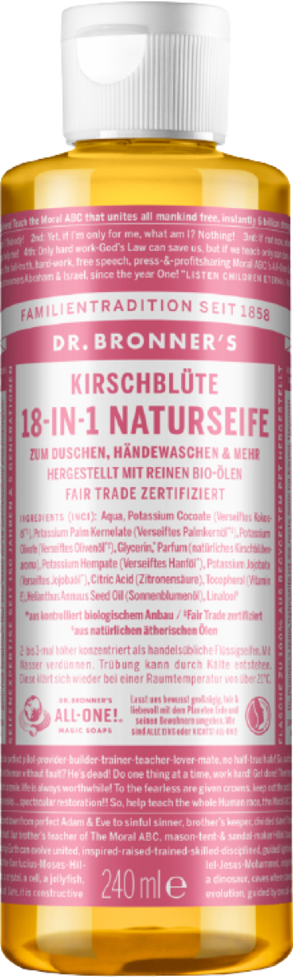 Naturalne mydło w płynie 18w1 z kwiatem wiśni - 240 ml