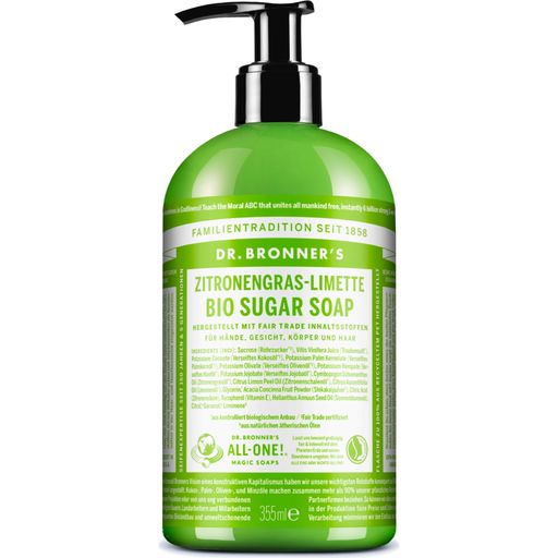 Dr. Bronner's Zitronengras-Limette Sugar Soap - 355 ml