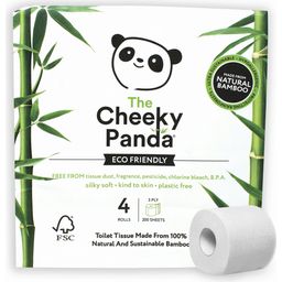 Cheeky Panda Papier Toilette - 4 rouleaux de 200 feuilles