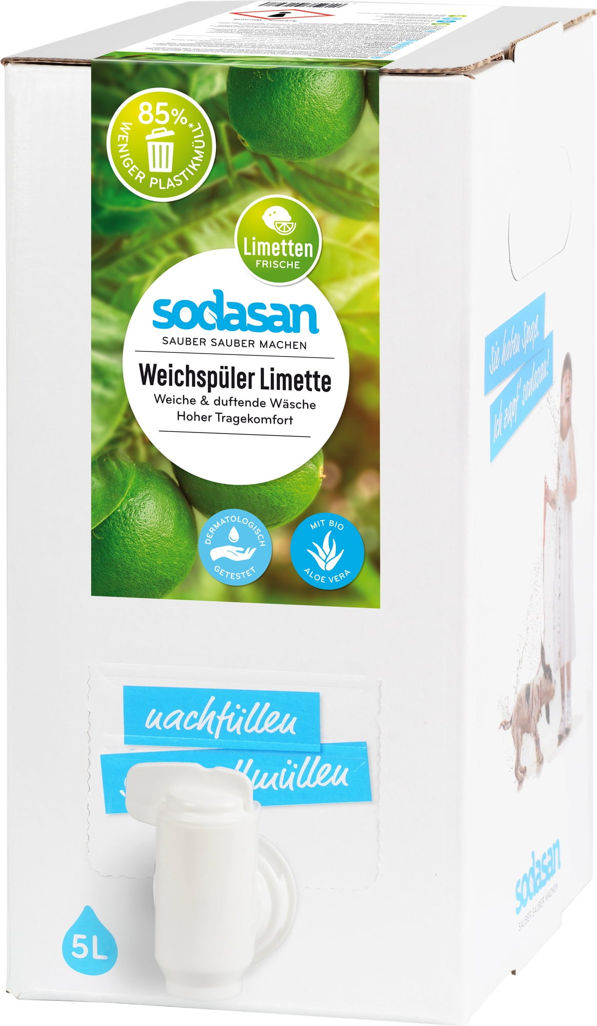 sodasan Wasverzachter Limoen, Grootverpakking - 5 L