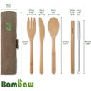 Bambaw Bambus Besteckset - Olive