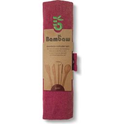 Bambaw Bestick-set Bambus - Berry