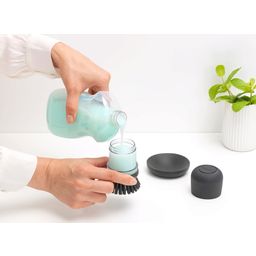 brabantia Dish Brush with Soap Dispenser - Dark Grey