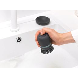 brabantia Dish Brush with Soap Dispenser - Dark Grey