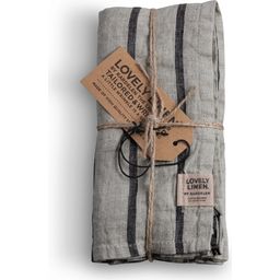 Lovely Linen Torchon Misty - Stripe Black