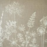 Helen Round Linen Tea Towel - Garden Design