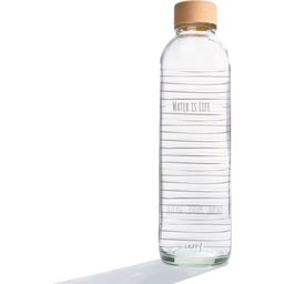 CARRY Bottle Bouteille en Verre WATER IS LIFE | 0,7 L - 1 pièce