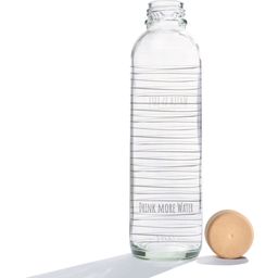 CARRY Bottle Bouteille en Verre WATER IS LIFE | 0,7 L - 1 pièce