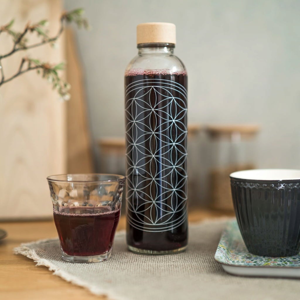 Bouteille en Verre FLOWER OF LIFE | 0,7 L - 1 pièce