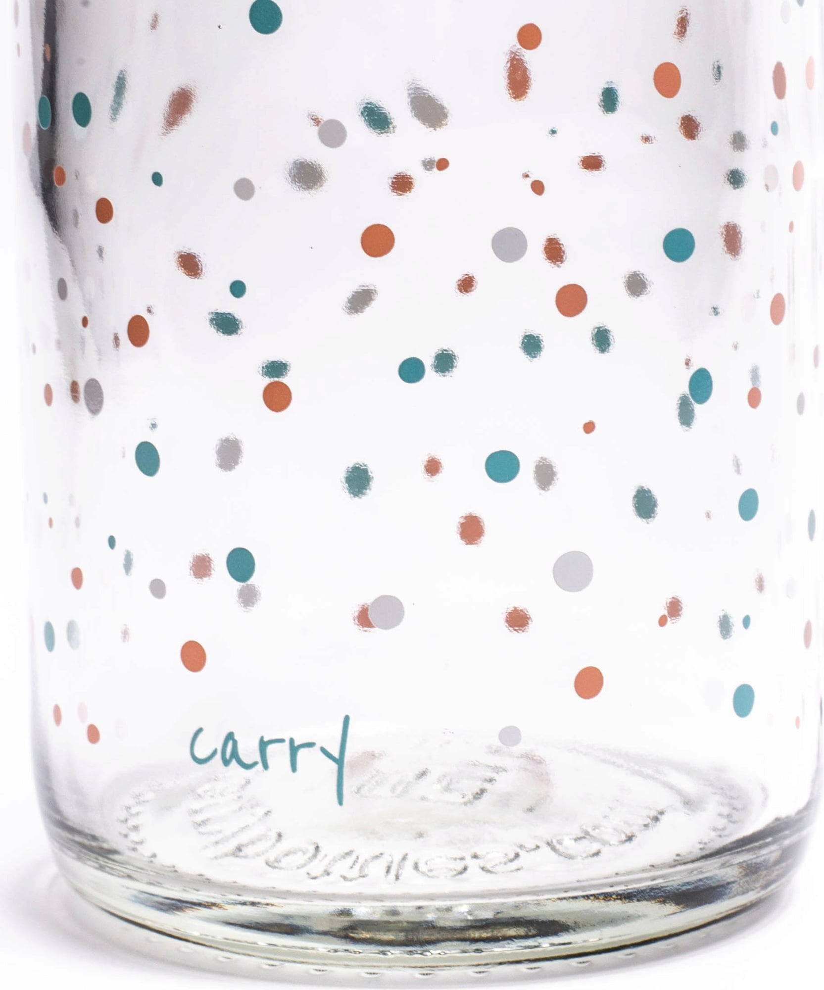 Glass Bottle - FLYING CIRCLES 0.4 l - 1 Pc