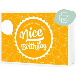 Nice Birthday - Bon podarunkowy do samodzielnego wydrukowania - 