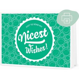 Nicest Wishes! - Chèque-Cadeau à imprimer soi-même - Digital