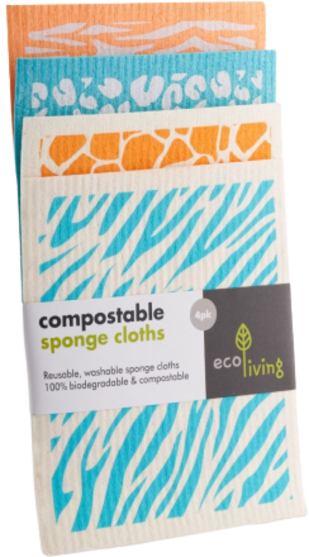 ecoLiving 4 db-os szivacskendő szett