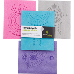 ecoLiving Lingette-Éponge - Lot de 4 - Spiritual