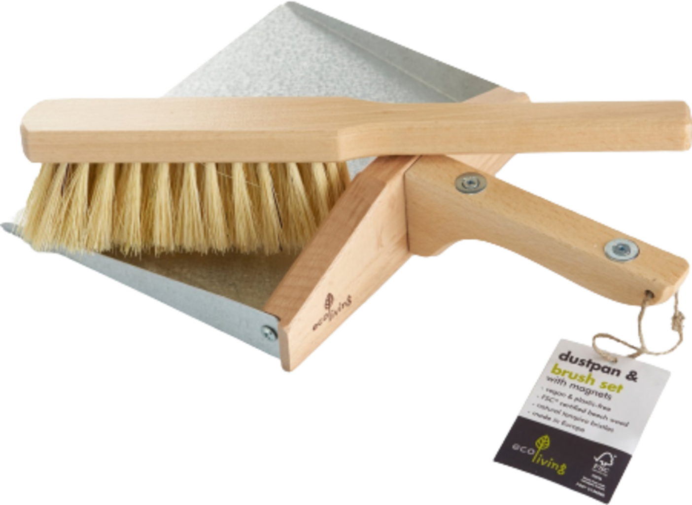 ecoLiving Zmiotka i szufelka z magnesami - zestaw - 1 zestaw
