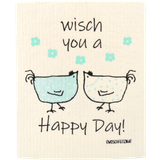 OWOSCHFETZN "Berta Hen - Happy Day" Sponge Cloth 