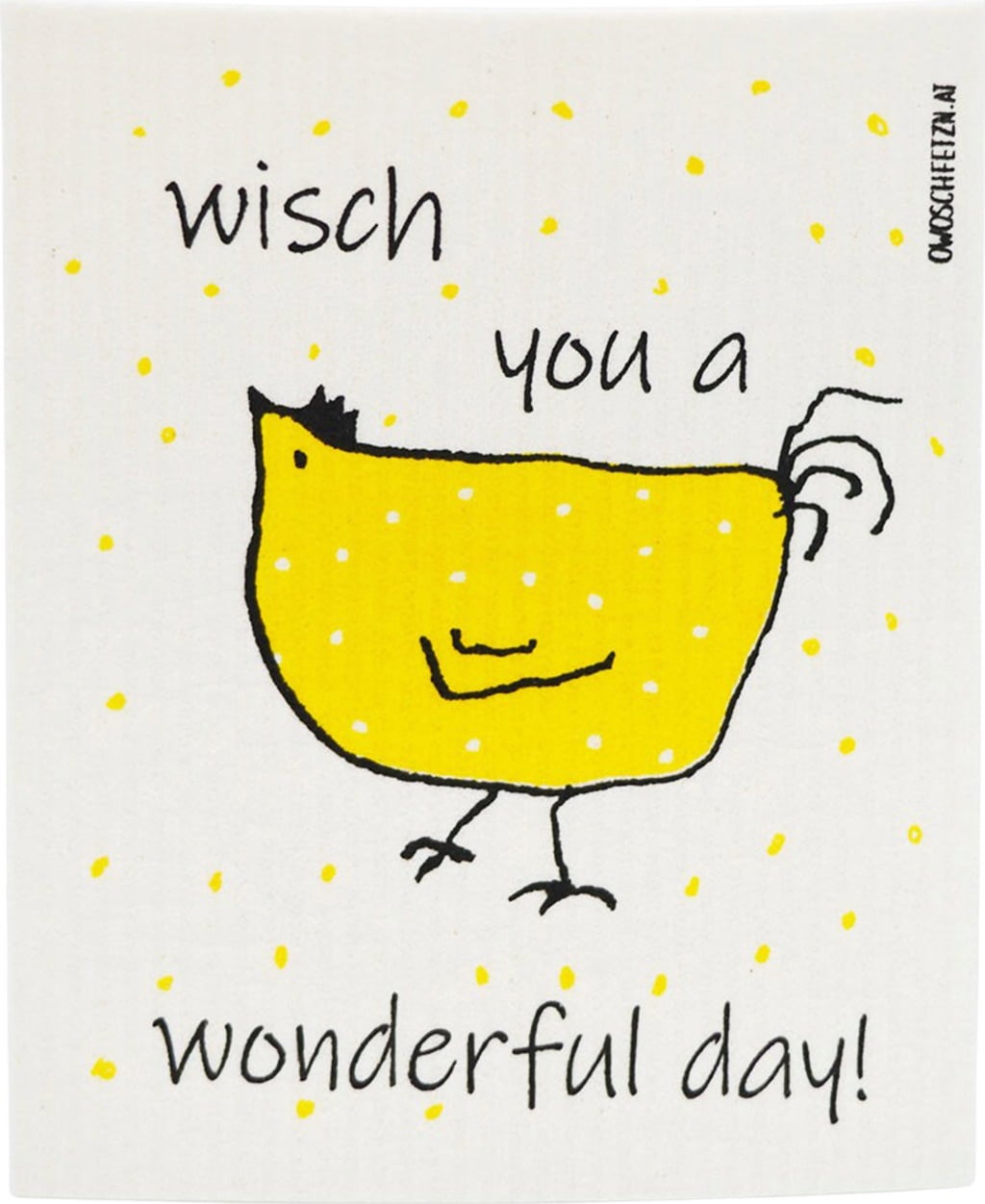 Schwammtuch "Henne Berta - Wonderful Day!"