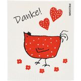 OWOSCHFETZN "Berta Hen -Thank You" Sponge Cloth 