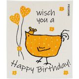 "Berta Hen - Happy Birthday" Sponge Cloth 