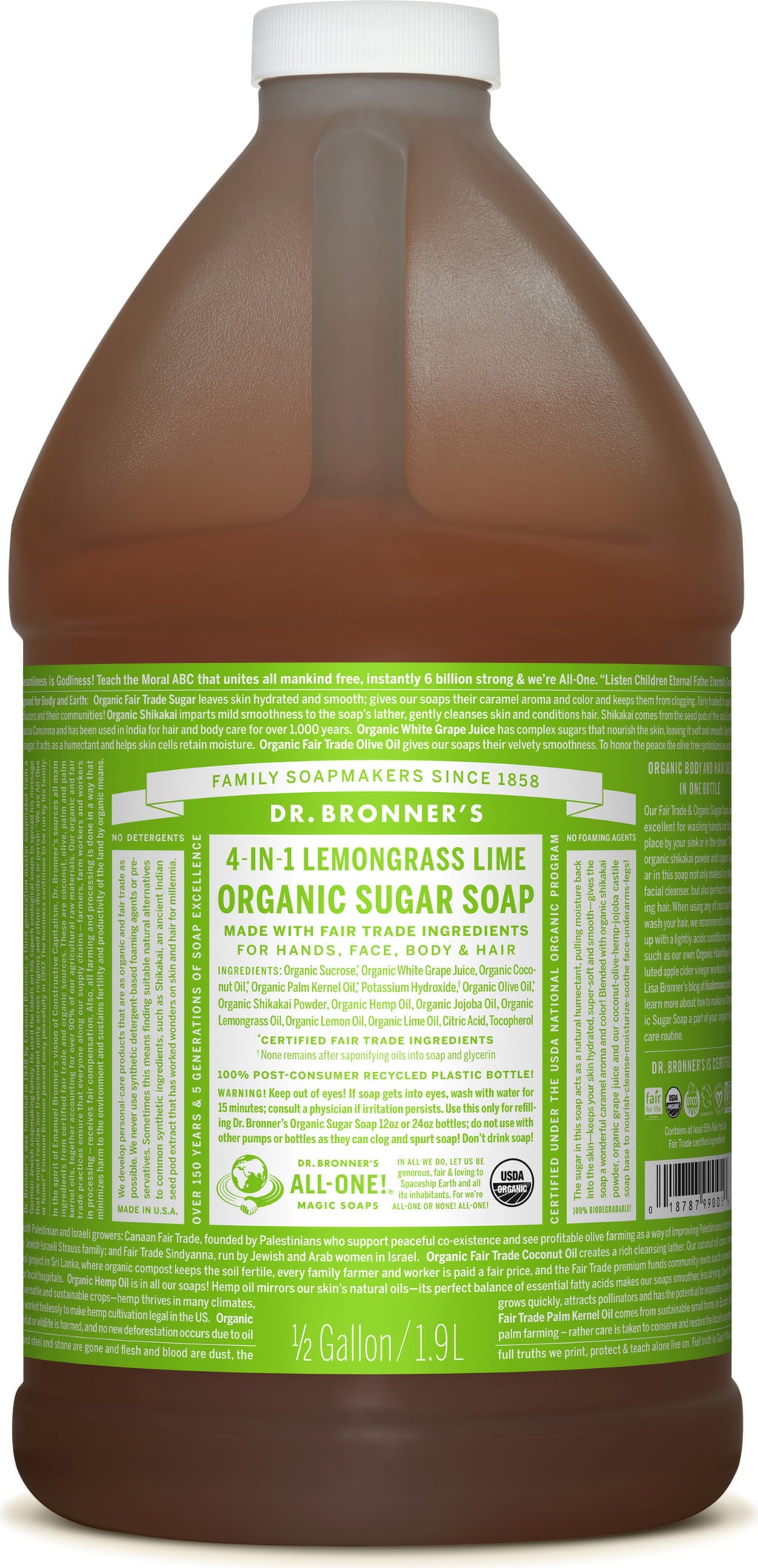 Dr. Bronner's Zitronengras-Limette Sugar Soap