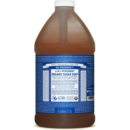 Dr. Bronner's Savon Au Sucre Menthe Poivrée - 1,90 L