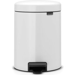 brabantia Newicon Pedal Bin 5 L with Plastic Liner - White