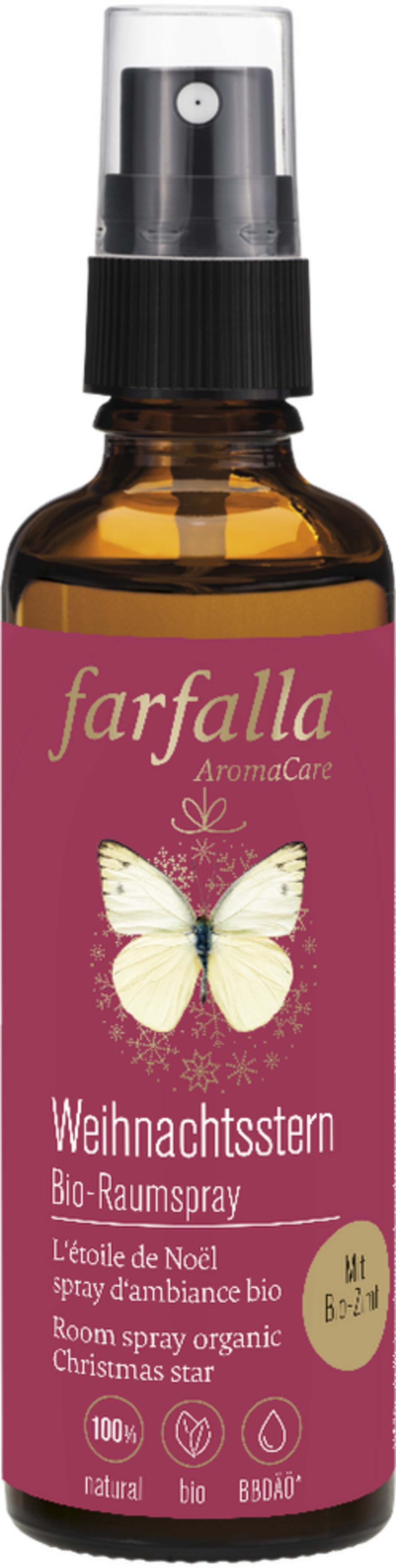 farfalla Weihnachtsstern Bio-Raumspray Zimt