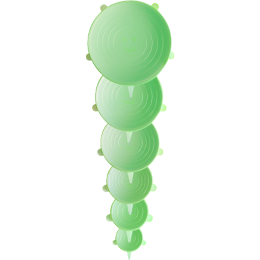 pandoo Couvercles en Silicone | Lot de 6 - Vert