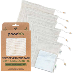 pandoo Fruit & Vegetable Nets - 6-piece set & bread bag 