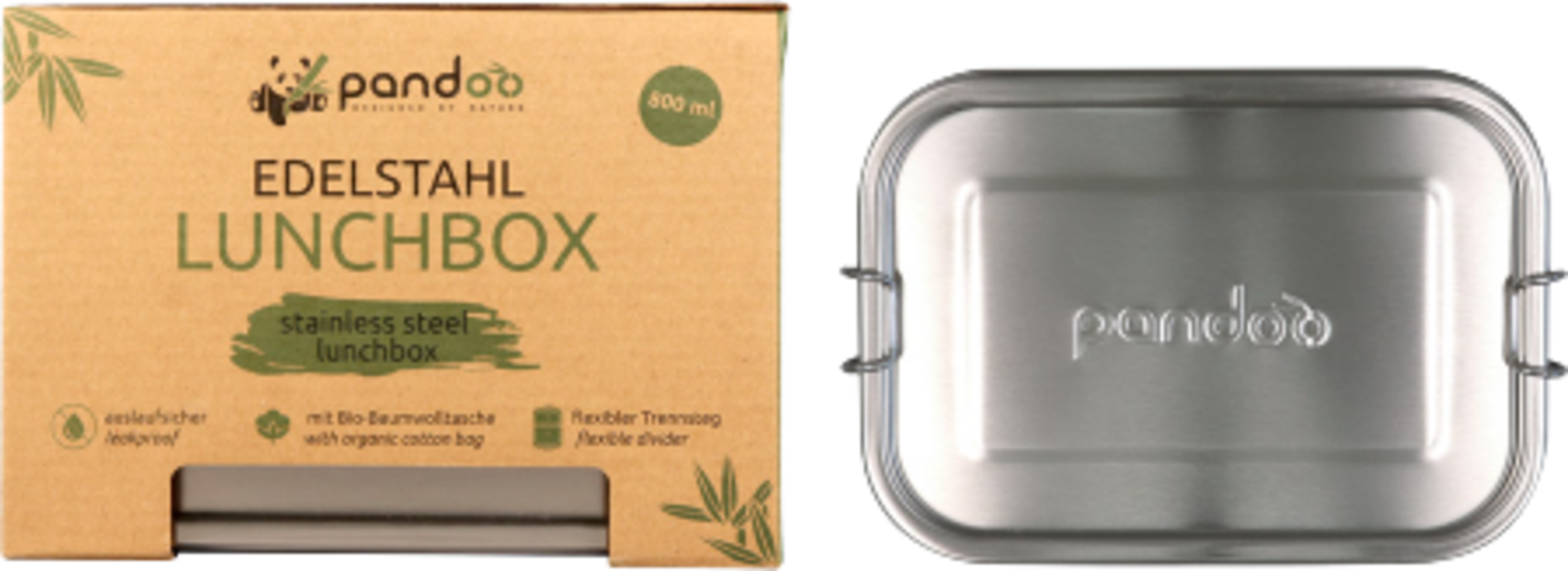 pandoo Lunchbox in Acciaio Inox - 800 ml