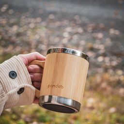 Šalica za kavu od bambusa i nehrđajućeg čelika - 1 kom