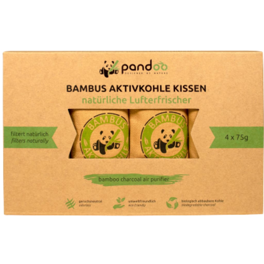 Pandoo - Désodorisant Naturel Bambou Et Charbon Actif - Purifie L'air 2 Ans, 100% Biodégradable
