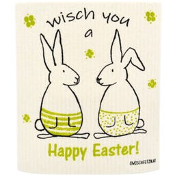 Panno in Spugna - Happy Easter Bunny Fanny - Verde