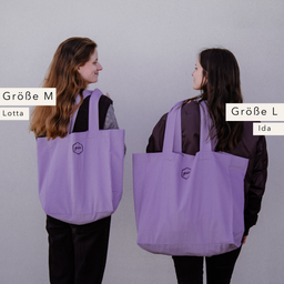 gaia Cotton Bag IDA with 6 inner pockets - Lavender