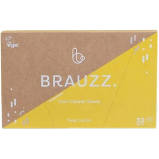 BRAUZZ. Feuilles de Nettoyant Sols - 32 pièces