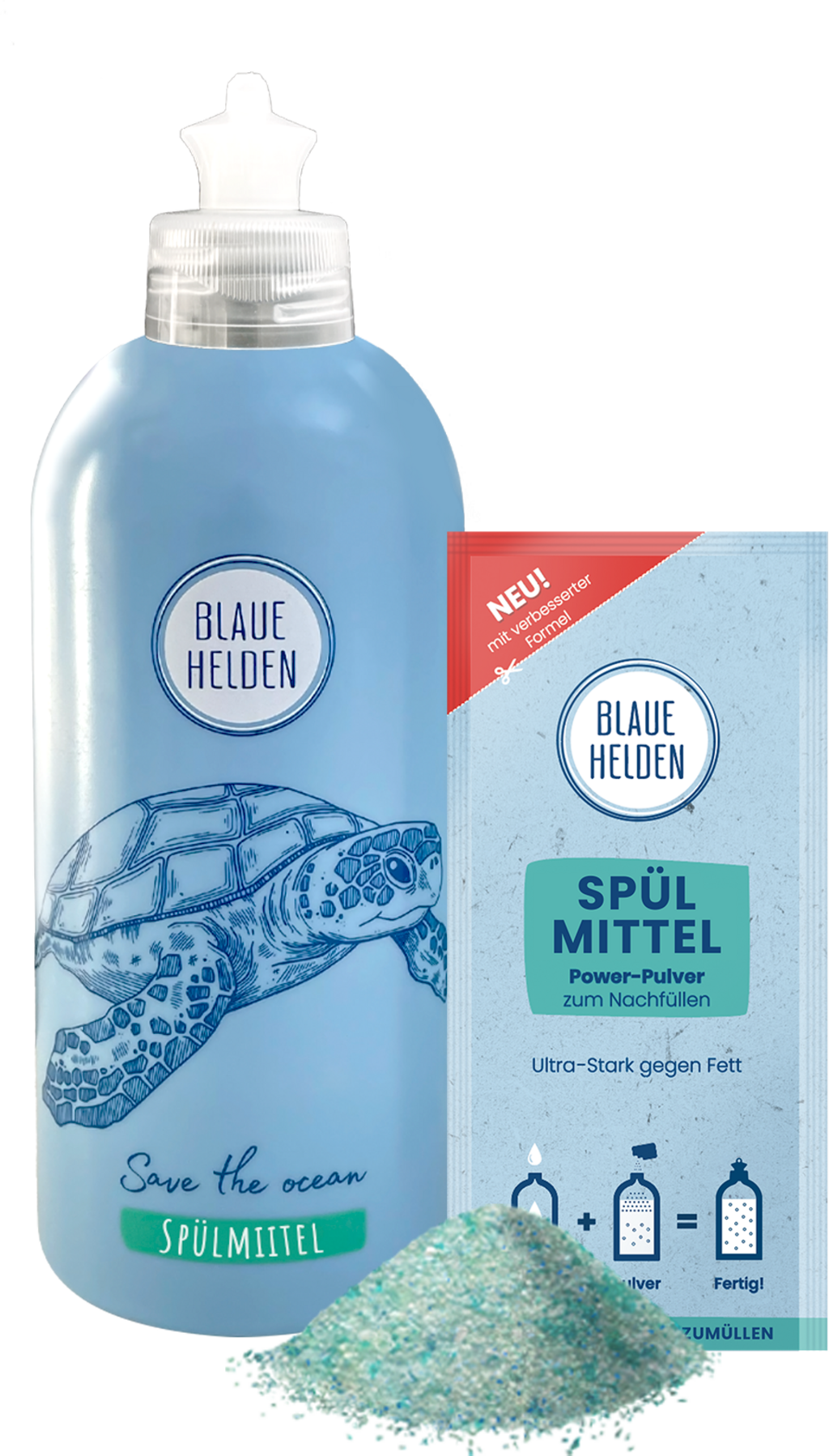 BLAUE HELDEN Mosogatószer kezdőkészlet - 1 szett