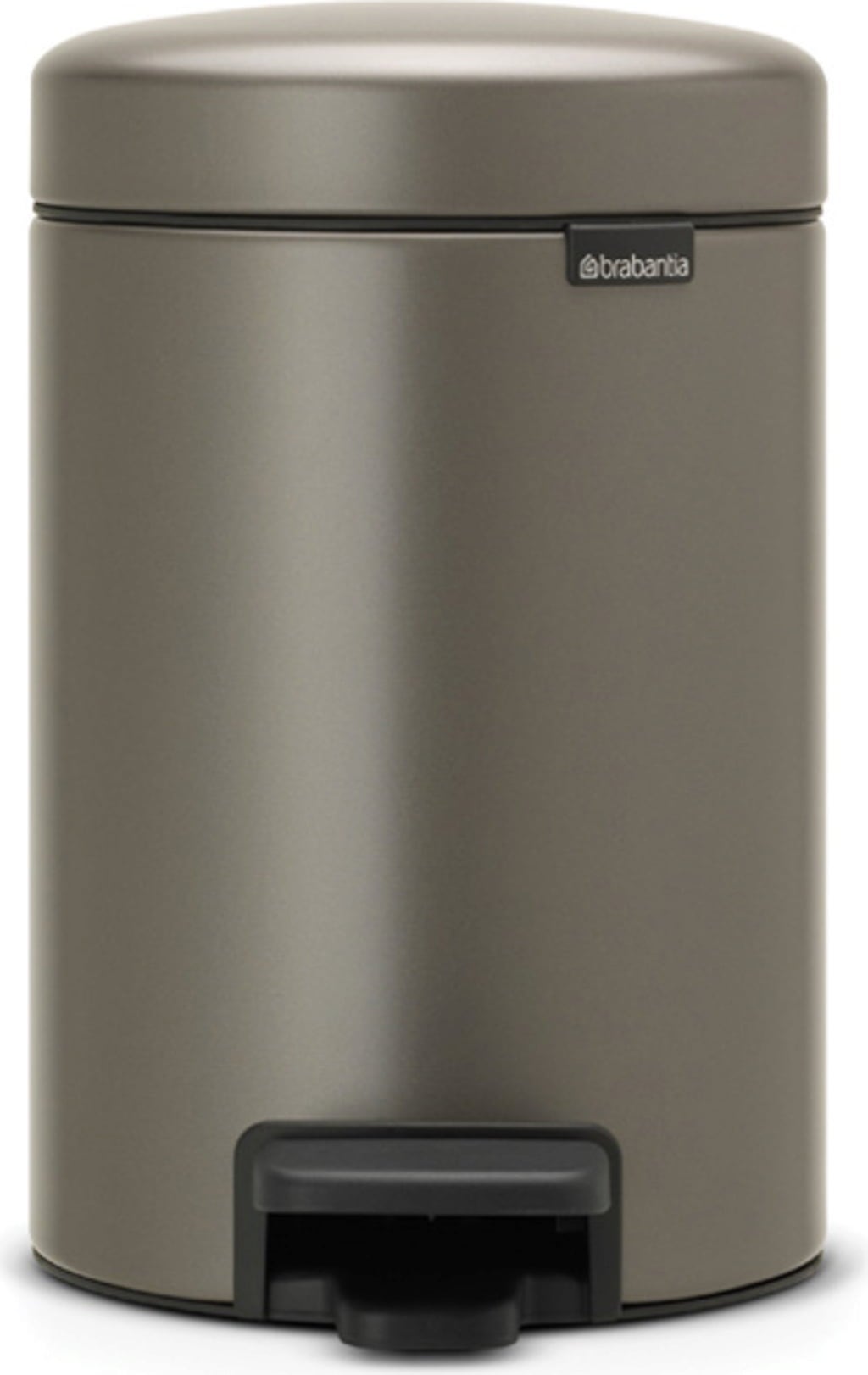 brabantia Newicon Pedal Bin 3 L with Plastic Liner - Platinum