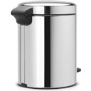 brabantia Newicon Pedal Bin 5 L with Plastic Liner - Brilliant Steel