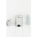 brabantia Newicon Pedal Bin 5 L with Plastic Liner - Brilliant Steel